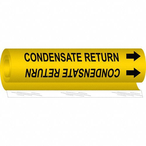 BRADY 5664O Pipe Markr Condensate Return 5in H 8in W