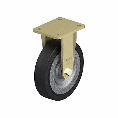 GRAINGER BSSE200K Plate Caster Rigid Rubber 9 5/8 H