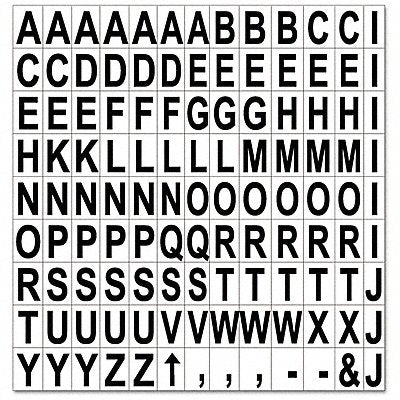 MASTERVISION KT2220 Magnetic Letters Black