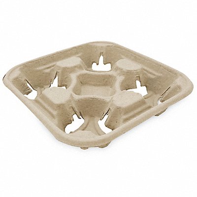 GRAINGER BWK4CUPCARRIER Disp Cup Tray Beige 2 in H PK300