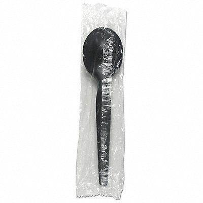GRAINGER V01858 Disp Soup Spoon Black Heavy PK1000