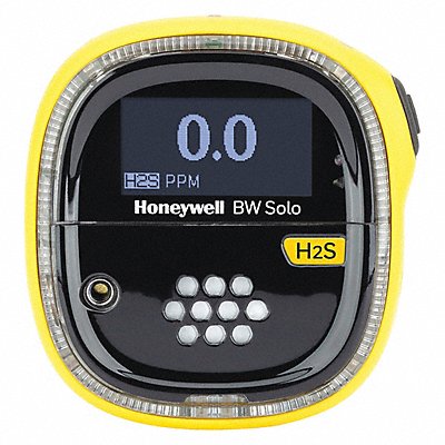 HONEYWELL BWS1HLY Single Gas Detector Black/Yellow 2-5/8 H