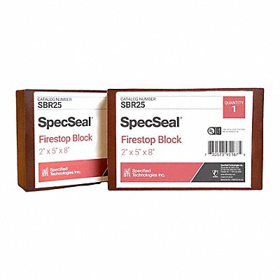 SPECSEAL SBR25 Firestop Block 8 in L Red