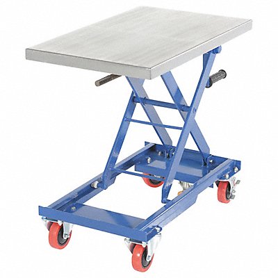 VESTIL CART330M Mechanical Hand Crank Scissor Cart 300lb