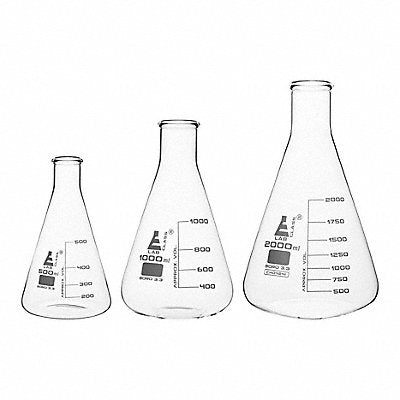 EISCO SCIENTIFIC CH196033 Erlenmeyer Flask Set Stopper Closure