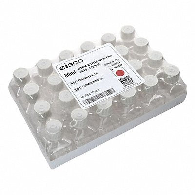 EISCO SCIENTIFIC CH5201PK24 Media Bottle Clear 30 mL PK24