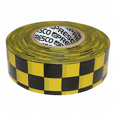 GRAINGER CKYBK200 Flaging Tape Blck/Yllw 300 ft 1 3/16 in