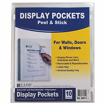 C-LINE 36911 Display Pockets 8.5x11 PK10