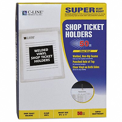 C-LINE 80911 Shop Ticket Holder Vinyl Open Top PK50