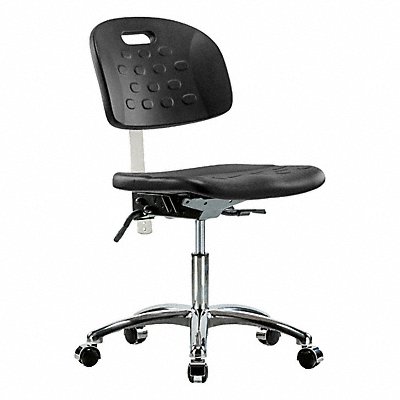 GRAINGER BRCLRHPDHCHCRT1A0CCBLK Poly CR Chair Desk Tilt Castors Blk