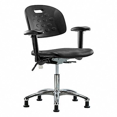 GRAINGER BRCLRHPDHCHCRT1A1RGBLK Poly CR Chr Desk Tilt AA Glides Blk