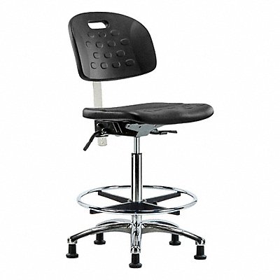 GRAINGER BRCLRHPHBCHCRT0A0CFRGBLK Poly CR Chr High FR Glides Blk