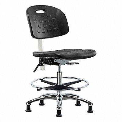 GRAINGER BRCLRHPMBCHCRT1A0CFRGBLK Poly CR Chr Med Tilt FR Glides Blk