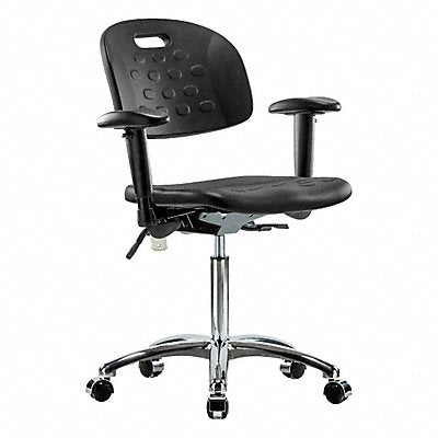 GRAINGER BRCLRHPMBCHCRT1A1NFCCBLK Poly CR Chr Med Tilt Arms Cast Blk