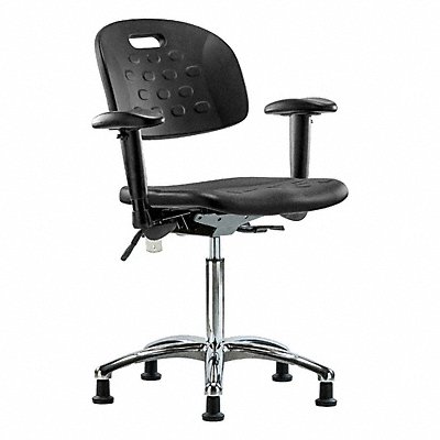 GRAINGER BRCLRHPMBCHCRT1A1NFRGBLK Poly CR Chr Med Tilt AA Glides Blk