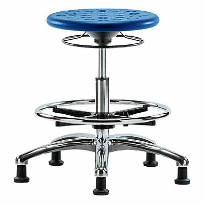 BLUE RIDGE ERGONOMICS CLRIPMBSOCRCFRGBLU Cleanroom Polyurethane Stool Blue