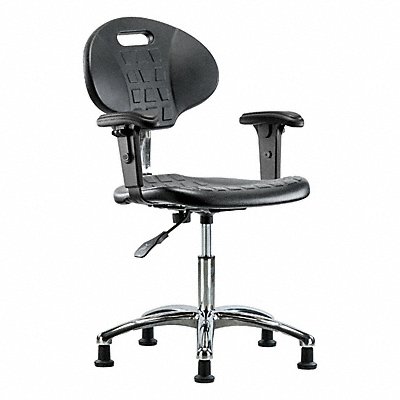 GRAINGER BRCLRTPDHCHCRA1RGBLK Erie Poly CR Chr Desk AA Glides Blk
