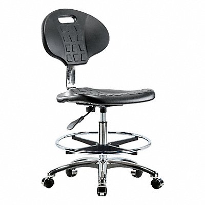 GRAINGER BRCLRTPMBCHCRA0CFCCBLK Erie Poly CR Chr Med FR Cast Blk
