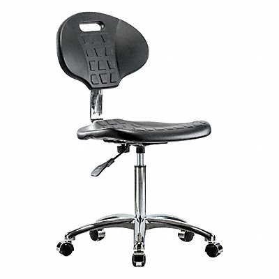 GRAINGER BRCLRTPMBCHCRA0NFCCBLK Erie Poly CR Chair Med Castors Blk