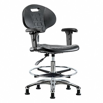 GRAINGER BRCLRTPMBCHCRA1CFRGBLK Erie Poly CR Chr Med AA FR Stat Blk