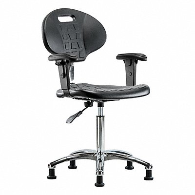 GRAINGER BRCLRTPMBCHCRA1NFRGBLK Erie Poly CR Chr Med Arms Glides Blk