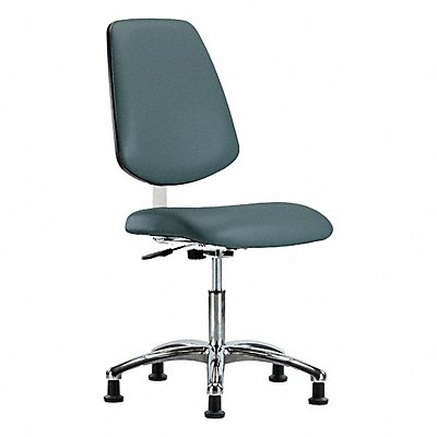 GRAINGER BRCLRVDHCHMBCRRG8546 Clean Room Chair Vinyl Desk Height Stat Blu
