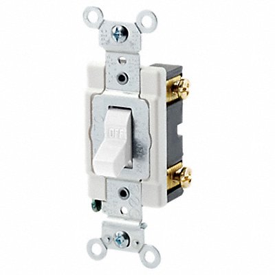 LEVITON CSB120W Wall Switch White Single Pole 2 hp