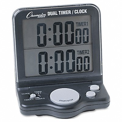 CHAMPION SPORTS DC100 Stop Watch Timer Dual Black