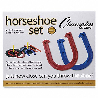 CHAMPION SPORTS IHS1 Indoor/Outdoor Rubber Horseshoe Set