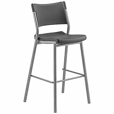 NATIONAL PUBLIC SEATING CTS30 Cafe Height Stool 42 H 17 W Charcoal