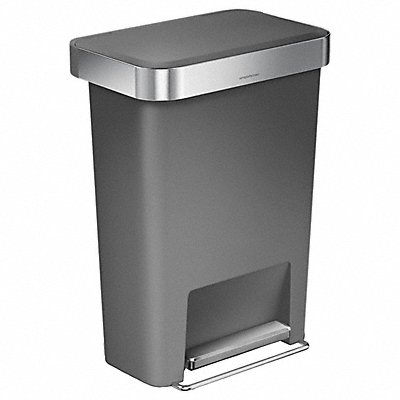 SIMPLEHUMAN CW1386 Trash Cans Rectangular 45 L Gray 25 H