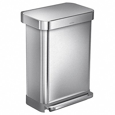 SIMPLEHUMAN CW2023 Trash Cans Rectangular 55 L Silver