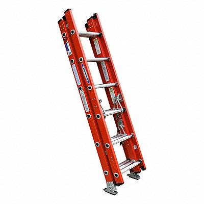 WERNER D62163 Extension Ladder Fiberglass 16 ft IA