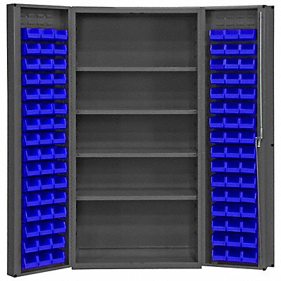 DURHAM MFG DCDLP964S5295 K4910 Bin Cabinet 72 x36 x24 Grey 96BlueBns