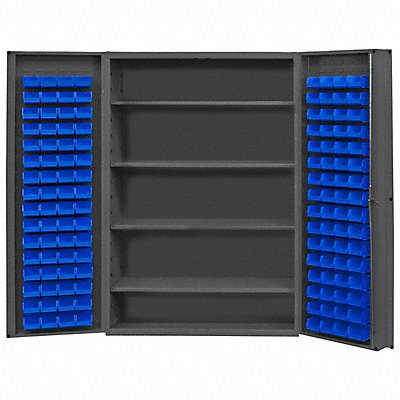 DURHAM MFG DC481284S5295 K4913 Bin Cabinet 72 x48 x24 Grey 128BlueBns
