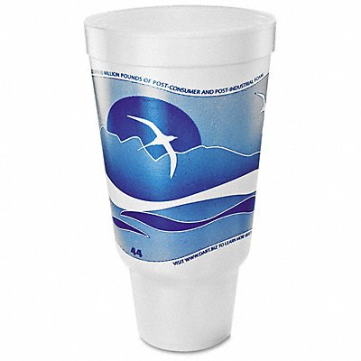 DART 44AJ32H Disp Hot/Cold Cup 44 oz White/Blue PK300