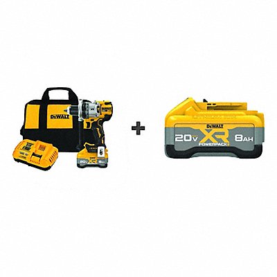 DEWALT DCD1007WW1DCB2108 MAX XR HAMMER DRILL - KIT 20V