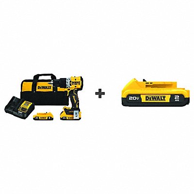 DEWALT DCD805D2 Hammer Drill Kit 20V Bonus Battery