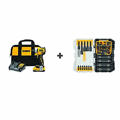 DEWALT DCF809D1DWA2T35IR Cordless Impact Driver Kit 20 V 2800 RPM