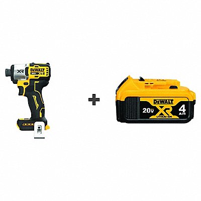 DEWALT DCF845BDCB204 Impact Driver 20V Max XR w/ Bonus DCB204