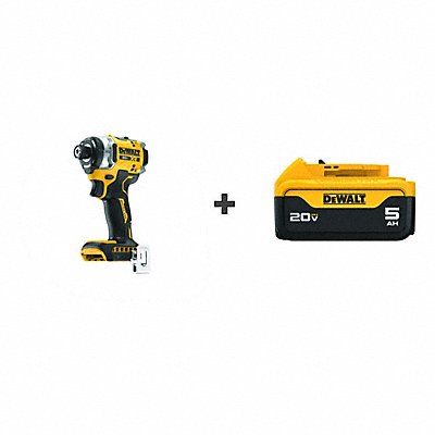 DEWALT DCF860BDCB205 Cordless Impact Driver 20 V 1/4 in Drive