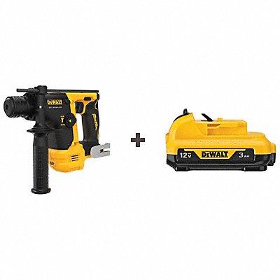 DEWALT DCH072BDCB124 Cordless Rotary Hammer 3/8 in DC Battery
