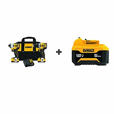 DEWALT DCK221F2DCB126 DEWALT 12V Combo Kit BONUS BATTERY
