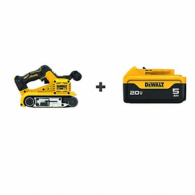 DEWALT DCW220BDCB205 Cordless Belt Sander 1 050 fpm 20 V 3 W