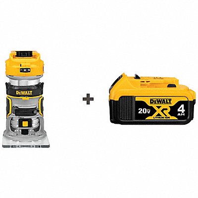 DEWALT DCW600BDCB204 Cordless Compact Router 20VDC Battery