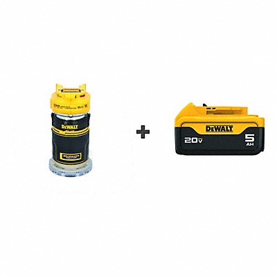 DEWALT DCW600BDCB205 Cordless Compact Router 20V MAX Battery