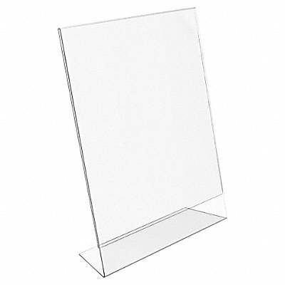 GRAINGER 69701 Desk Sign Holder Slanted 8.5X11 Clear