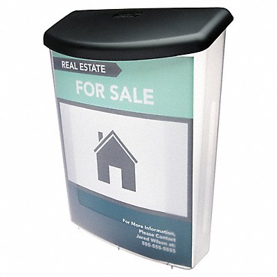 DEFLECTO 790901 Literature Box Outdoor 10x4x13 Clear