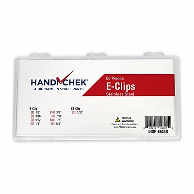 GRAINGER DISPE50SS E-Clip Assortment EA1