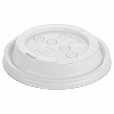 GRAINGER DL18 Disp Hot Cup Lid 12 oz-24 oz WH PK1000